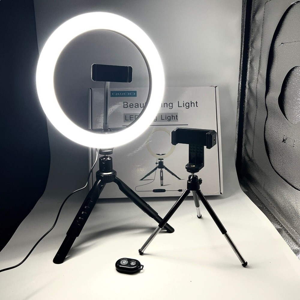 10" LED Ring Light Selfie Influencer  with Tripod Stand & Phone Holder  & Remote